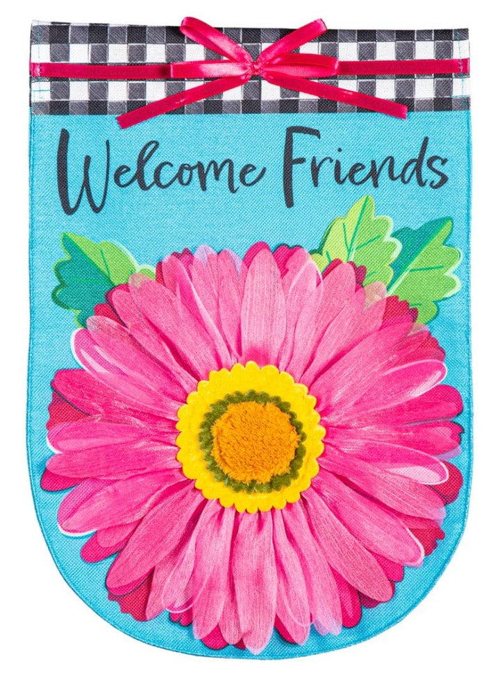 Welcome Friends Daisy Garden Flag 2 Sided heartlandflags