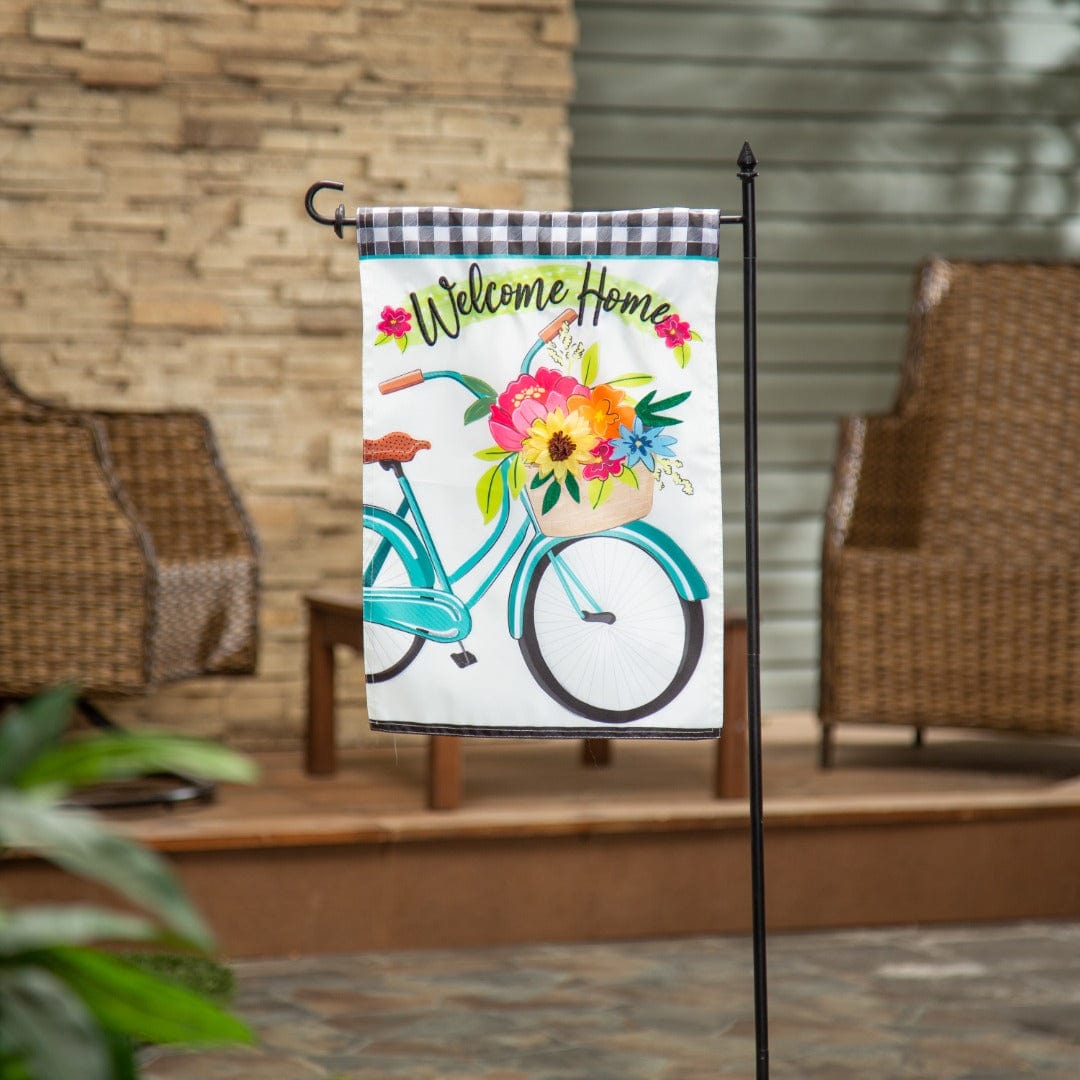 Welcome Home Bicycle Garden Flag 2 Sided heartlandflags