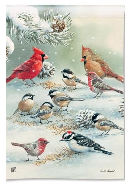 Winter Bird Feeding Garden Flag heartlandflags