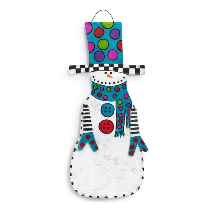 Winter Reversible Snowman Door Decoration Peri Woltjer heartlandflags