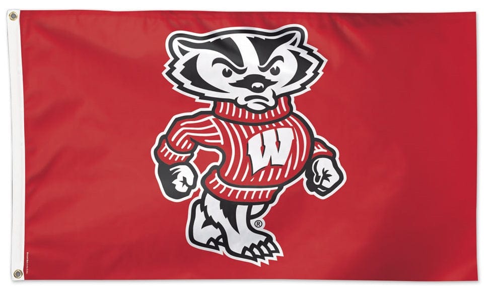 Wisconsin Badgers Flag 3x5 Bucky Badger 2 Sided heartlandflags