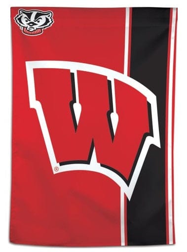 Wisconsin Badgers Striped Banner Bucky House Flag heartlandflags