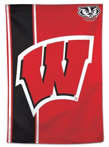 Wisconsin Badgers Striped Banner Bucky House Flag heartlandflags