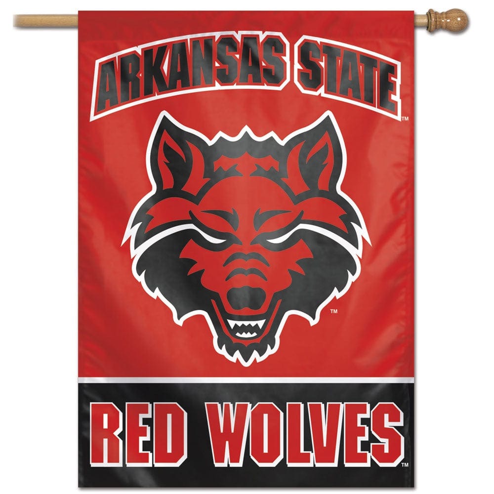 Arkansas State Red Wolves Flag Vertical House Banner heartlandflags