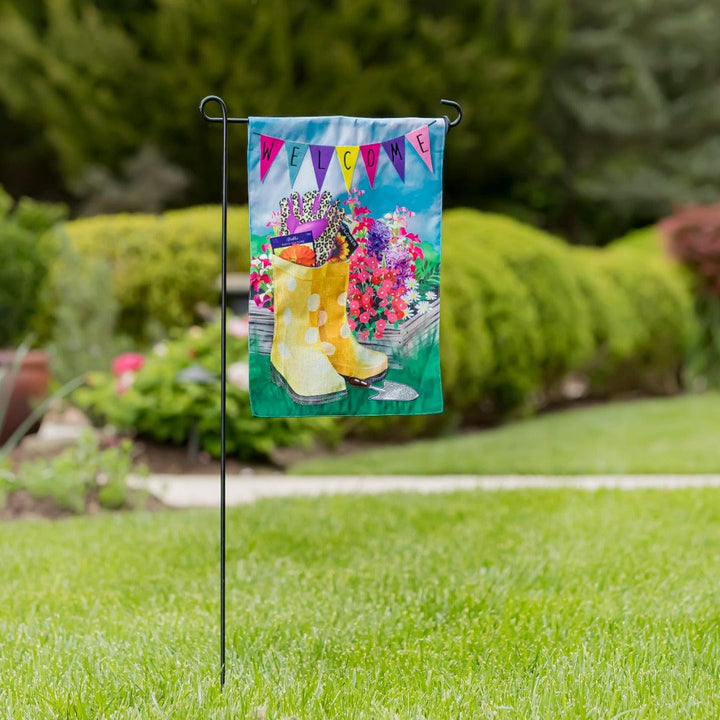 Banner and Boots Garden Flag 2 Sided Welcome heartlandflags