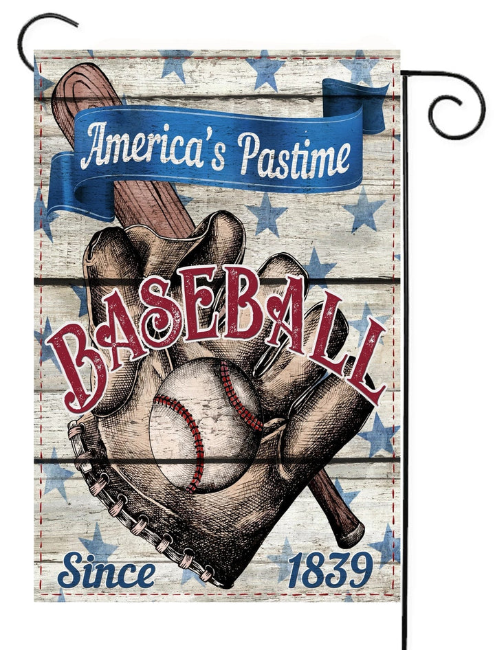 Baseball American Pastime Garden Flag 2 Sided heartlandflags