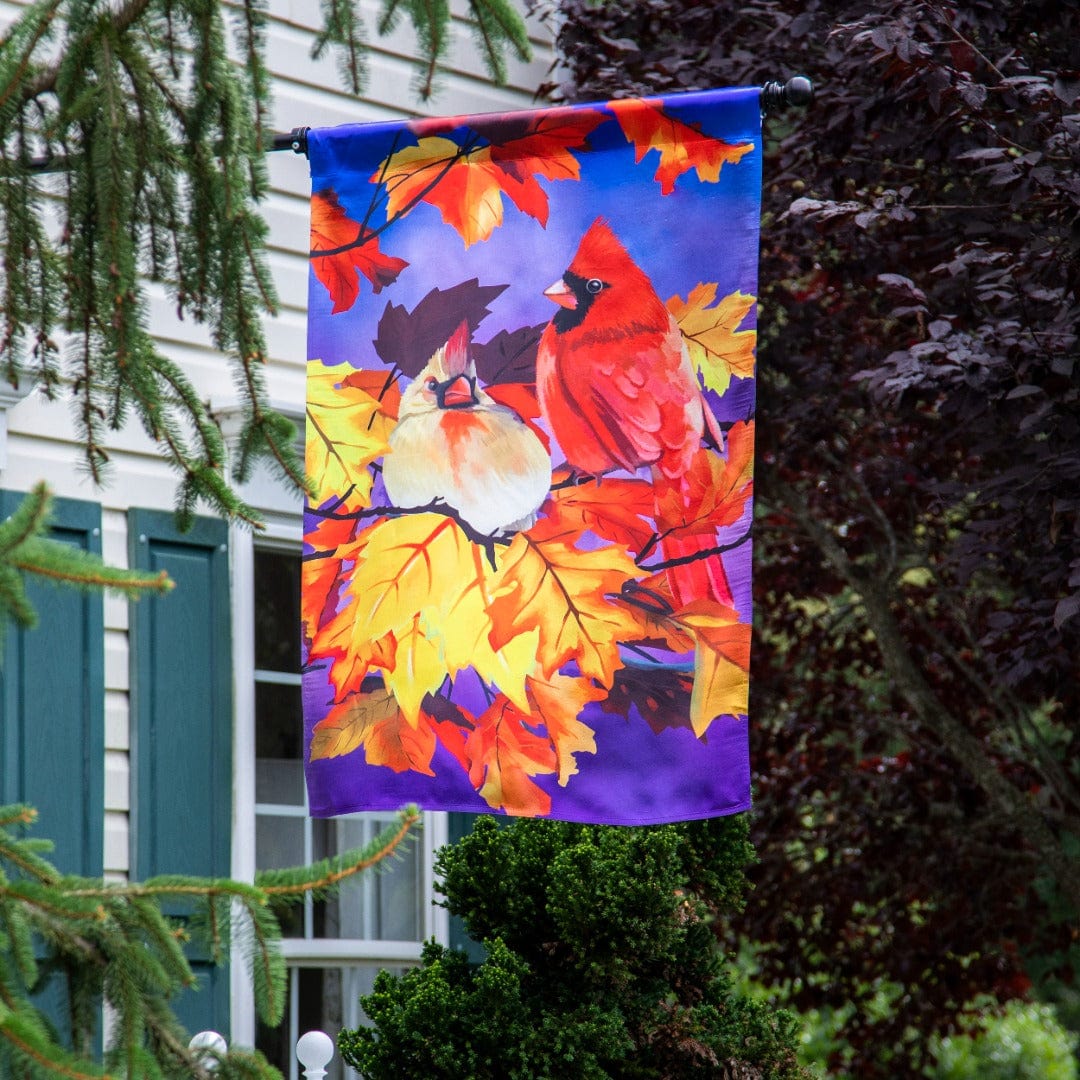 Cardinal Friends Fall Banner 2 Sided Decorative House Flag heartlandflags