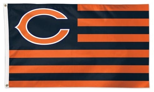 Chicago Bears Flag 3x5 Americana Stripes heartlandflags