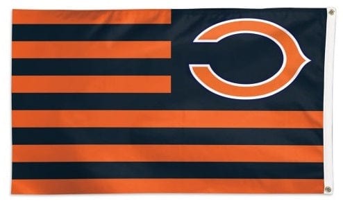 Chicago Bears Flag 3x5 Americana Stripes heartlandflags