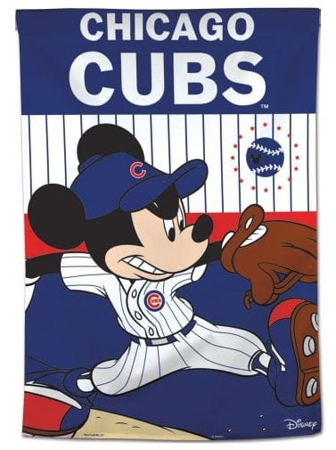 Chicago Cubs Banner Mickey Mouse Flag heartlandflags