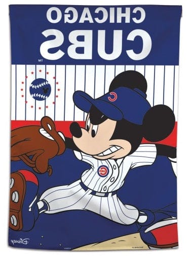 Chicago Cubs Banner Mickey Mouse Flag heartlandflags