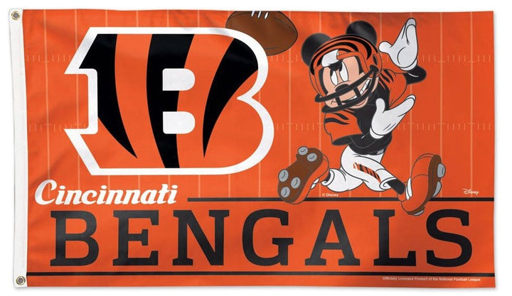 Cincinnati Bengals Flag 3x5 Mickey Mouse Football heartlandflags