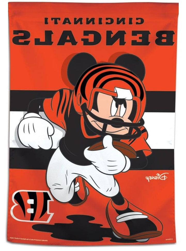 Cincinnati Bengals Flag Mickey Mouse Football House Banner heartlandflags