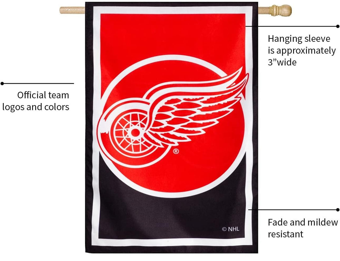 Detroit Red Wings Banner 2 Sided Burlap House Flag heartlandflags