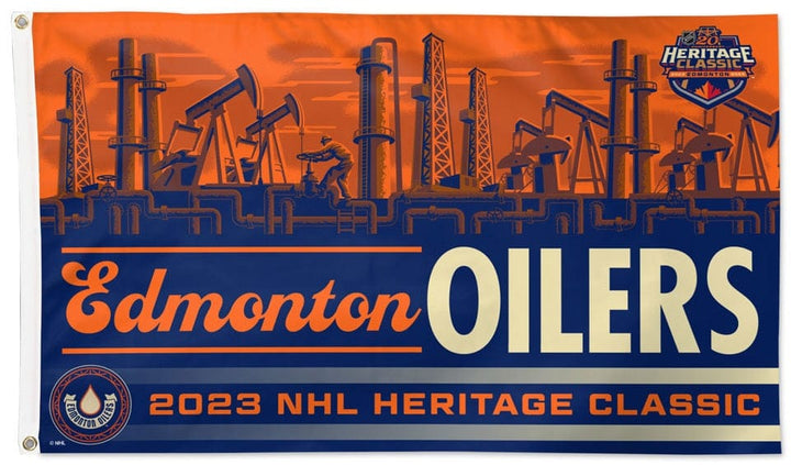 Edmonton Oilers Flag 3x5 2023 NHL Heritage Classic heartlandflags