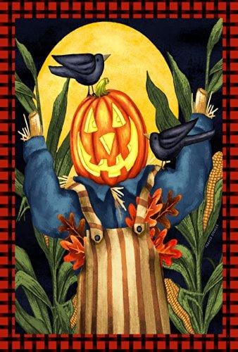 Fall Scarecrow Banner Vertical House Flag heartlandflags