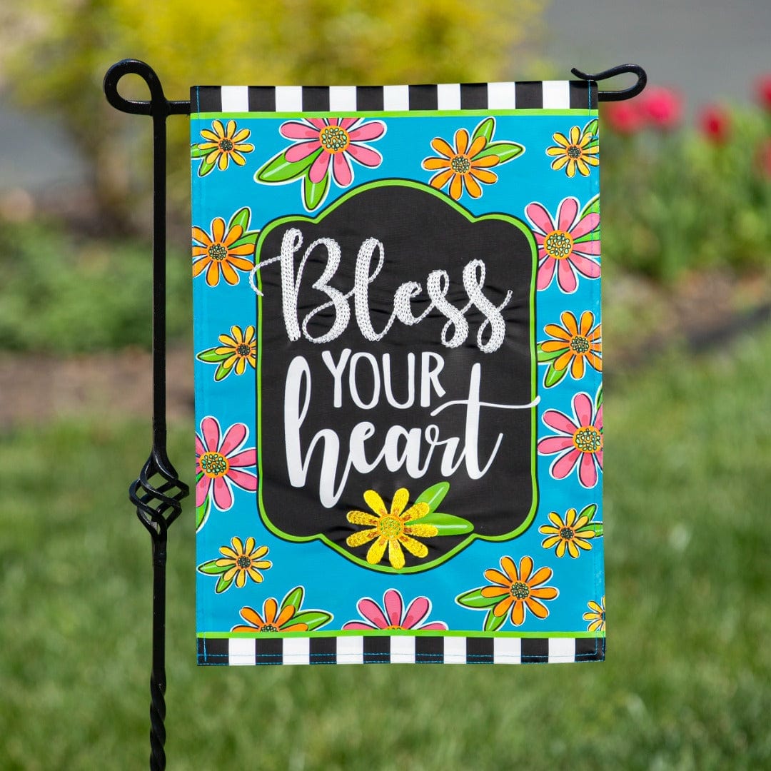 Floral Blessings Garden Flag 2 Sided Applique heartlandflags