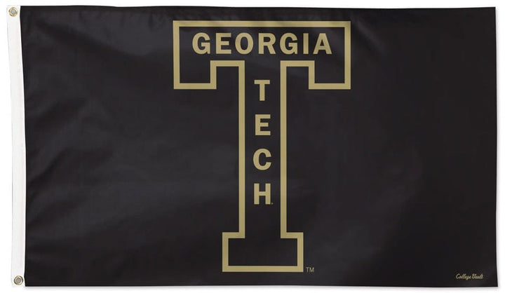 Georgia Tech Flag 3x5 Classic Logo Black heartlandflags