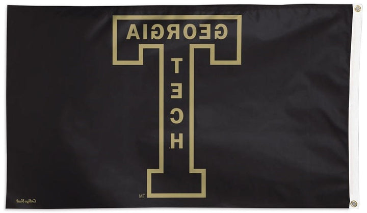 Georgia Tech Flag 3x5 Classic Logo Black heartlandflags