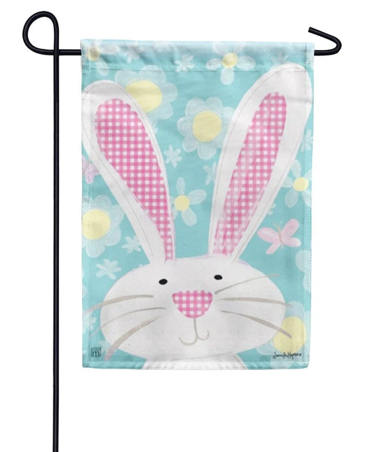 Gingham Bunny Easter Garden Flag 2 Sided heartlandflags