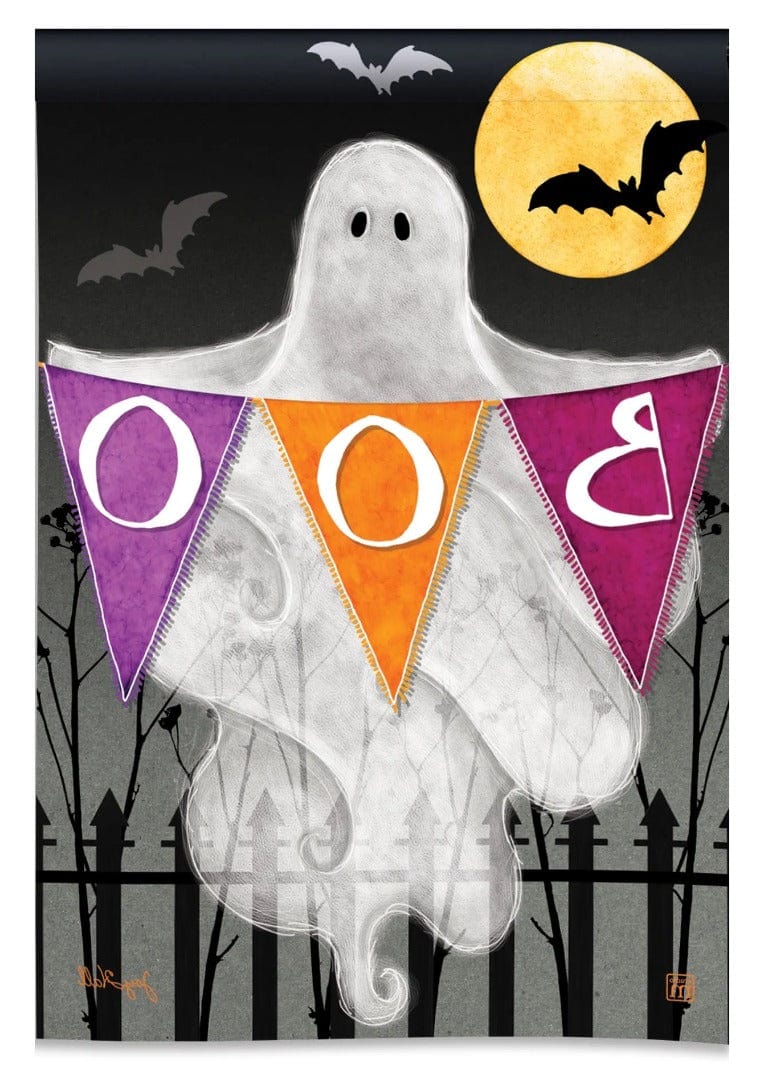 Halloween Ghost Banner Vertical House Flag heartlandflags