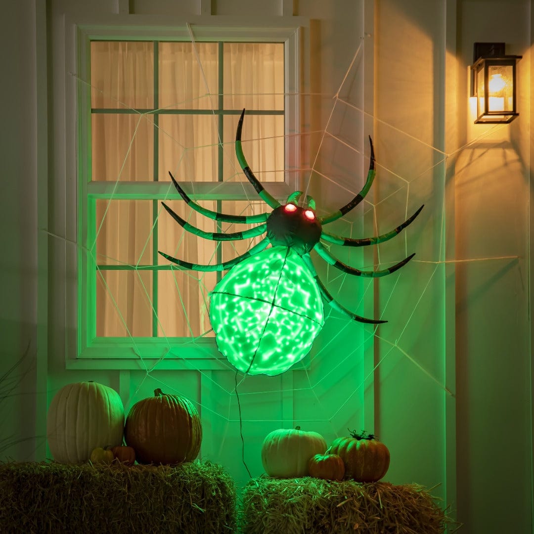 Halloween Spider With Web Inflatable 5 Feet Tall heartlandflags