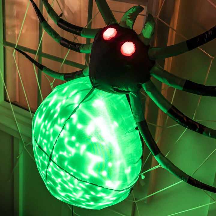 Halloween Spider With Web Inflatable 5 Feet Tall heartlandflags