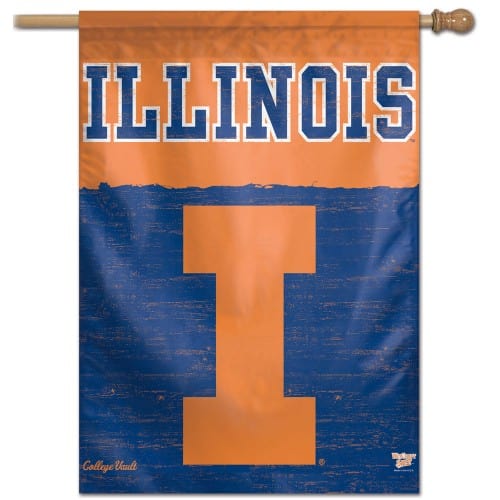 Illinois University Banner Throwback Logo heartlandflags