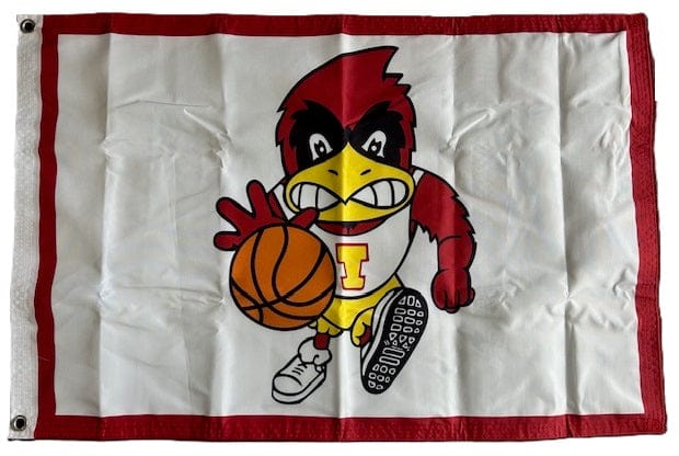 Iowa State Flag Basketball Cy 2 Sided 2x3 heartlandflags