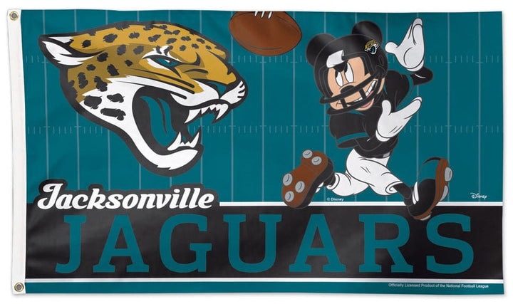 Jacksonville Jaguars Flag 3x5 Mickey Mouse Football heartlandflags