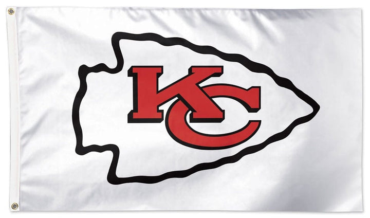 Kansas City Chiefs Flag 3x5 Logo White heartlandflags