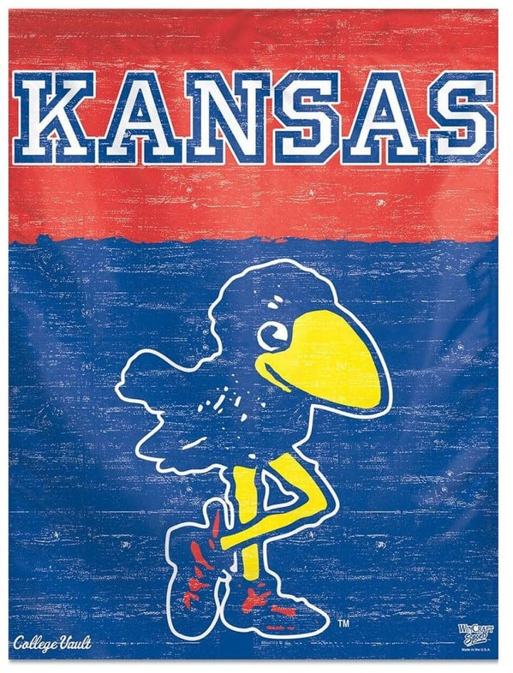 Kansas Jayhawks Banner Throwback House Flag heartlandflags