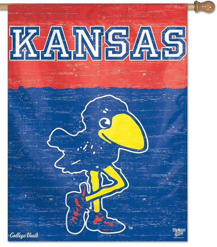 Kansas Jayhawks Banner Throwback House Flag heartlandflags