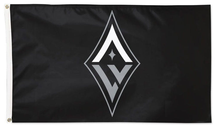 Las Vegas Aces Flag 3x5 Black Logo heartlandflags