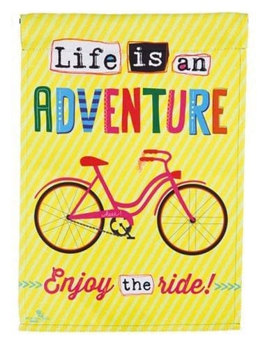 Life Is An Adventure Banner 2 Sided Bike Flag heartlandflags