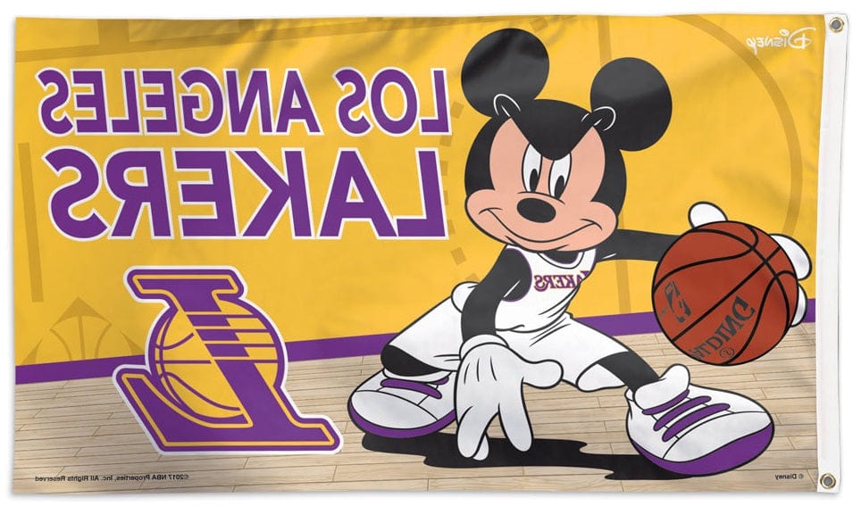 Los Angeles Lakers Flag 3x5 Mickey Mouse Disney heartlandflags