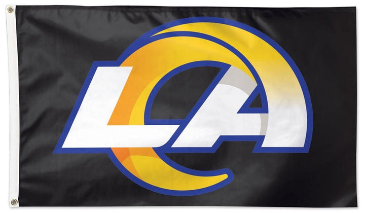 Los Angeles Rams Flag 3x5 Black Logo heartlandflags