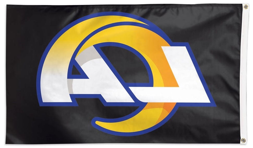 Los Angeles Rams Flag 3x5 Black Logo heartlandflags