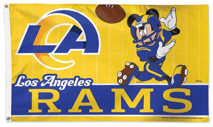 Los Angeles Rams Flag 3x5 Mickey Mouse Football heartlandflags