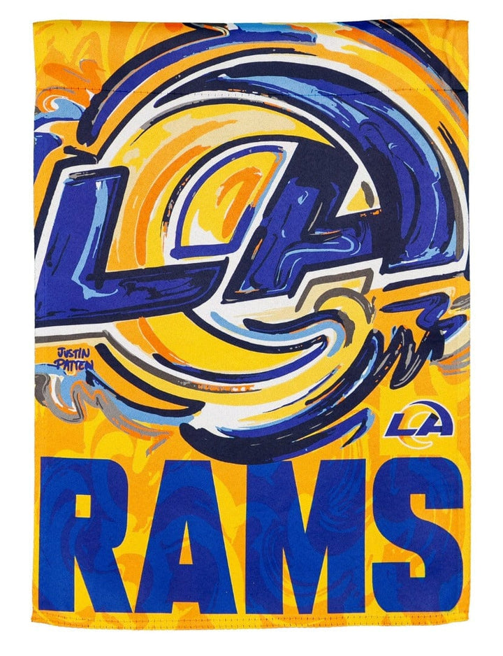 Los Angeles Rams Garden Flag 2 Sided LA Justin Patten heartlandflags