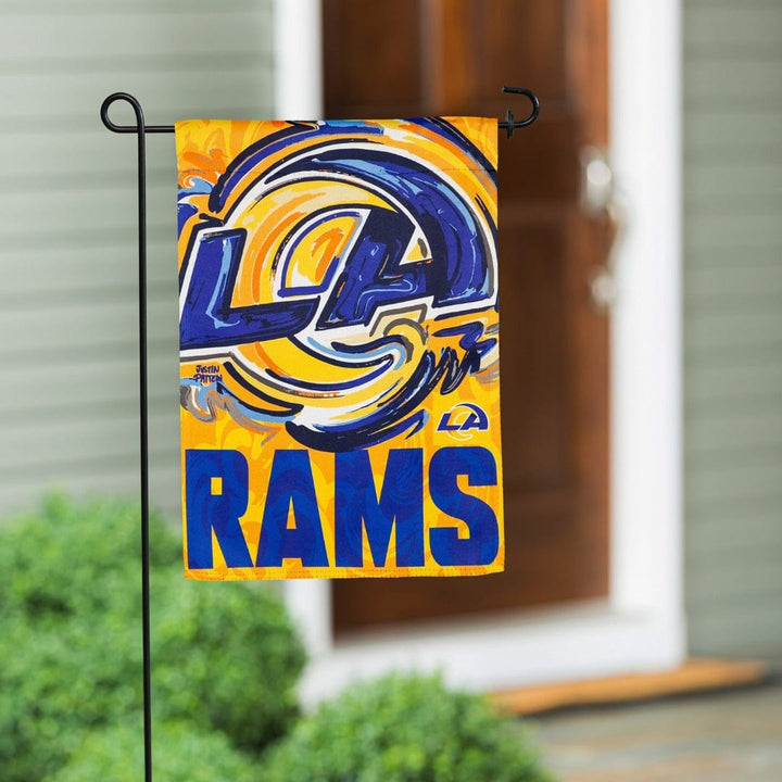 Los Angeles Rams Garden Flag 2 Sided LA Justin Patten heartlandflags