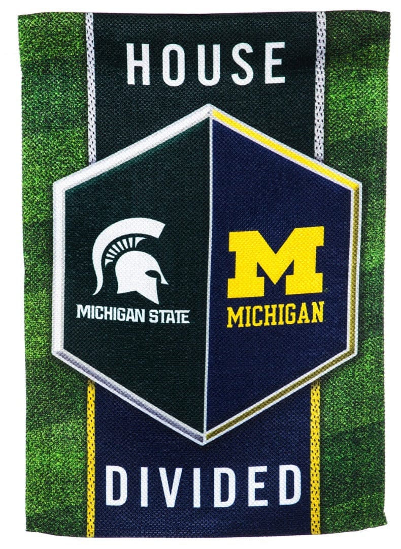 Michigan and Michigan State House Divided Garden Flag 2 Sided heartlandflags