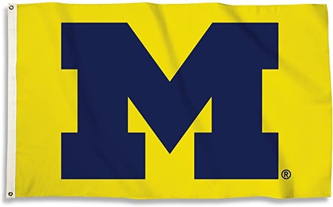 Michigan Wolverines Flag 3x5 Yellow heartlandflags