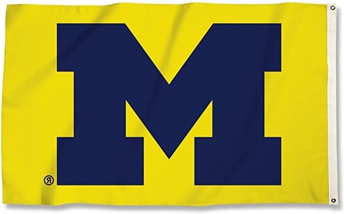 Michigan Wolverines Flag 3x5 Yellow heartlandflags