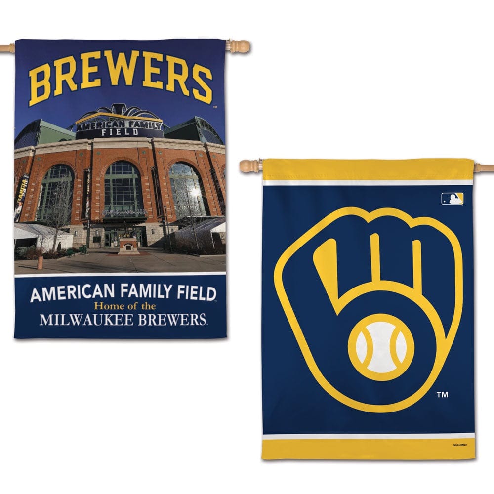 Milwaukee Brewers Banner 2 Sided Design heartlandflags