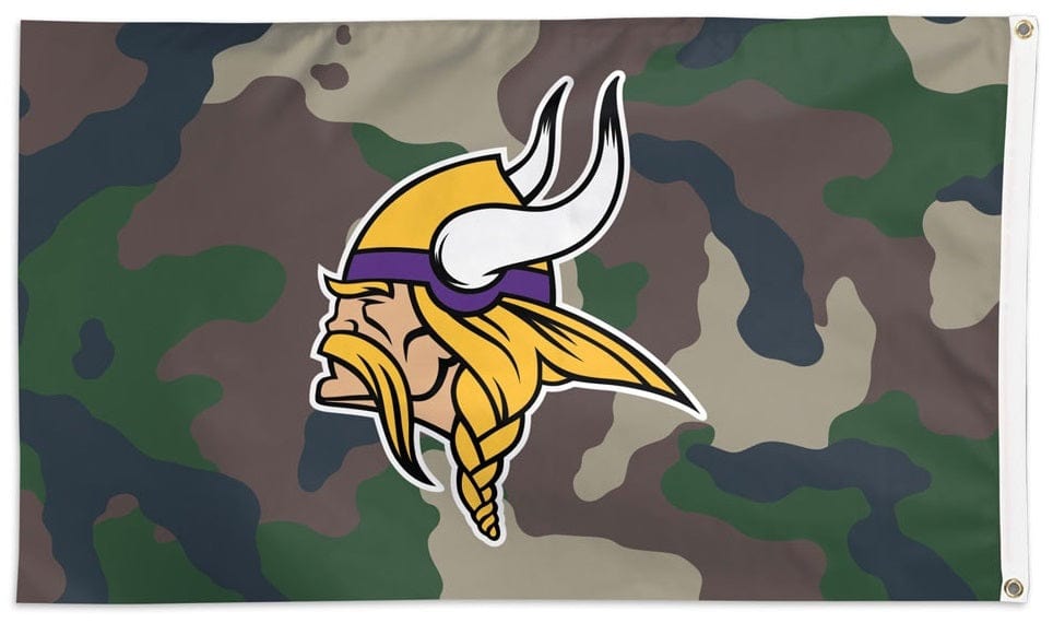 Minnesota Vikings Flag 3x5 Armed Forces Camo heartlandflags