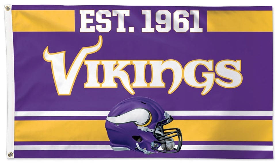 Minnesota Vikings Flag 3x5 Est 1961 heartlandflags