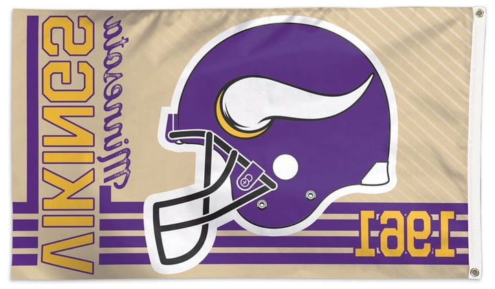 Minnesota Vikings Flag 3x5 Retro Logo Vintage heartlandflags