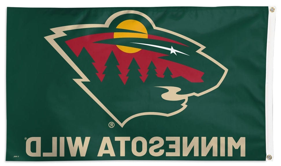 Minnesota Wild Flag 3x5 Logo Name heartlandflags