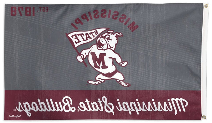 Mississippi State Bulldogs Flag 3x5 Vintage Logo heartlandflags